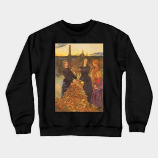 Autumn Leaves by Sir John Everett Millais Crewneck Sweatshirt